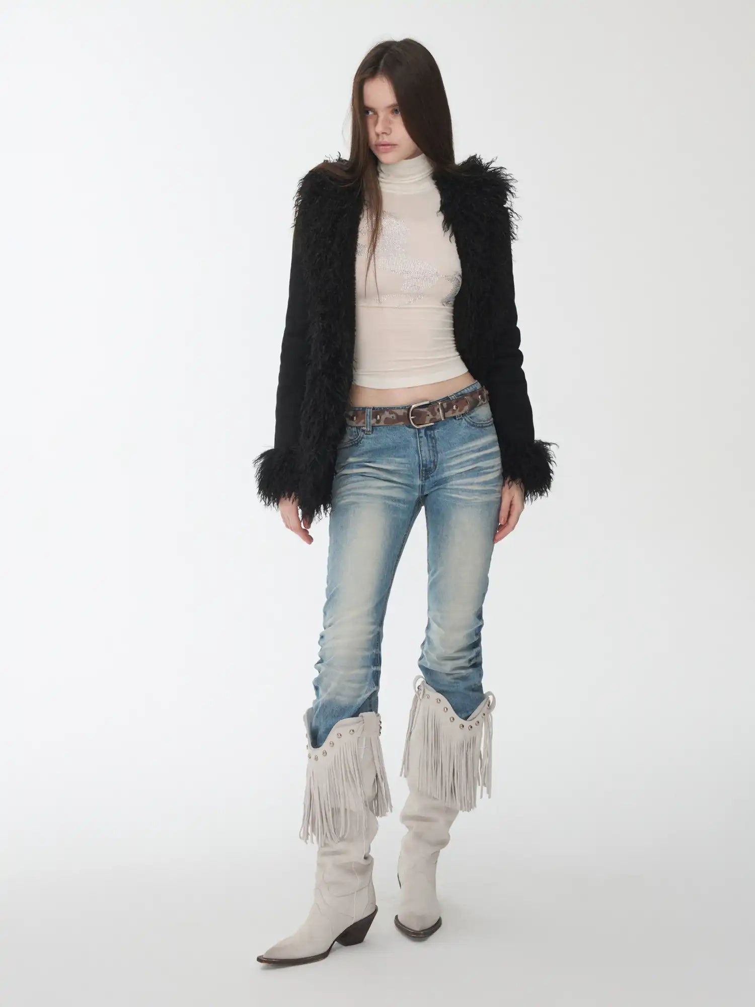 1Jinn Studio Patchwork Suede Coat | Canton Collective