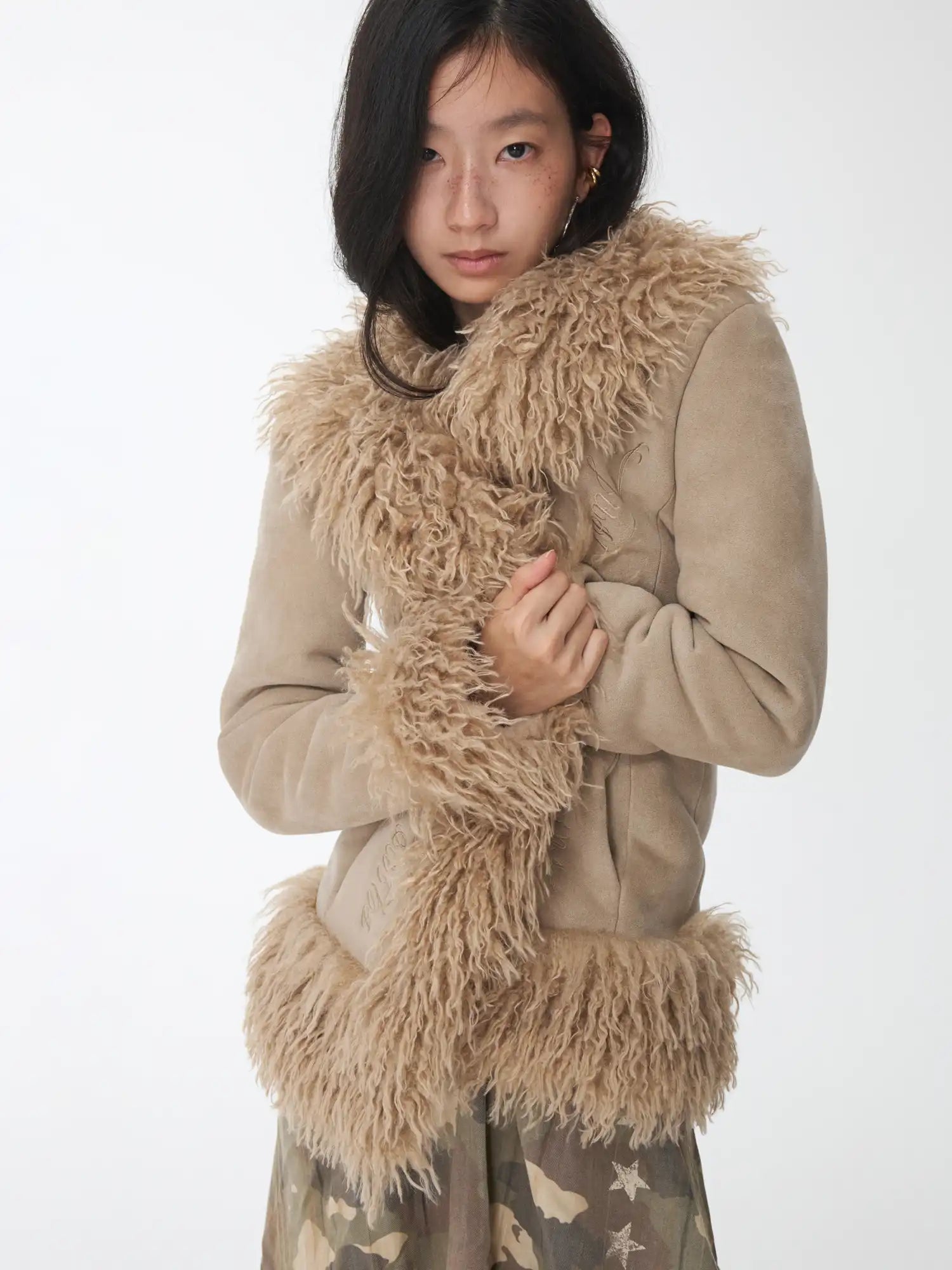 1Jinn Studio Patchwork Suede Coat | Canton Collective