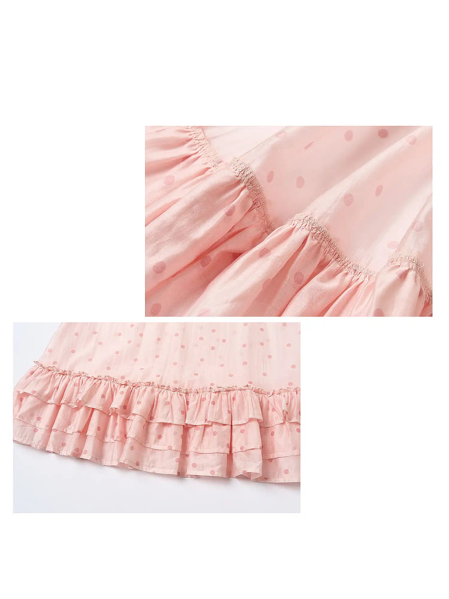 Outtheblue Pink Polka Dot Balletcore Tiered Cami Top | Canton Collective