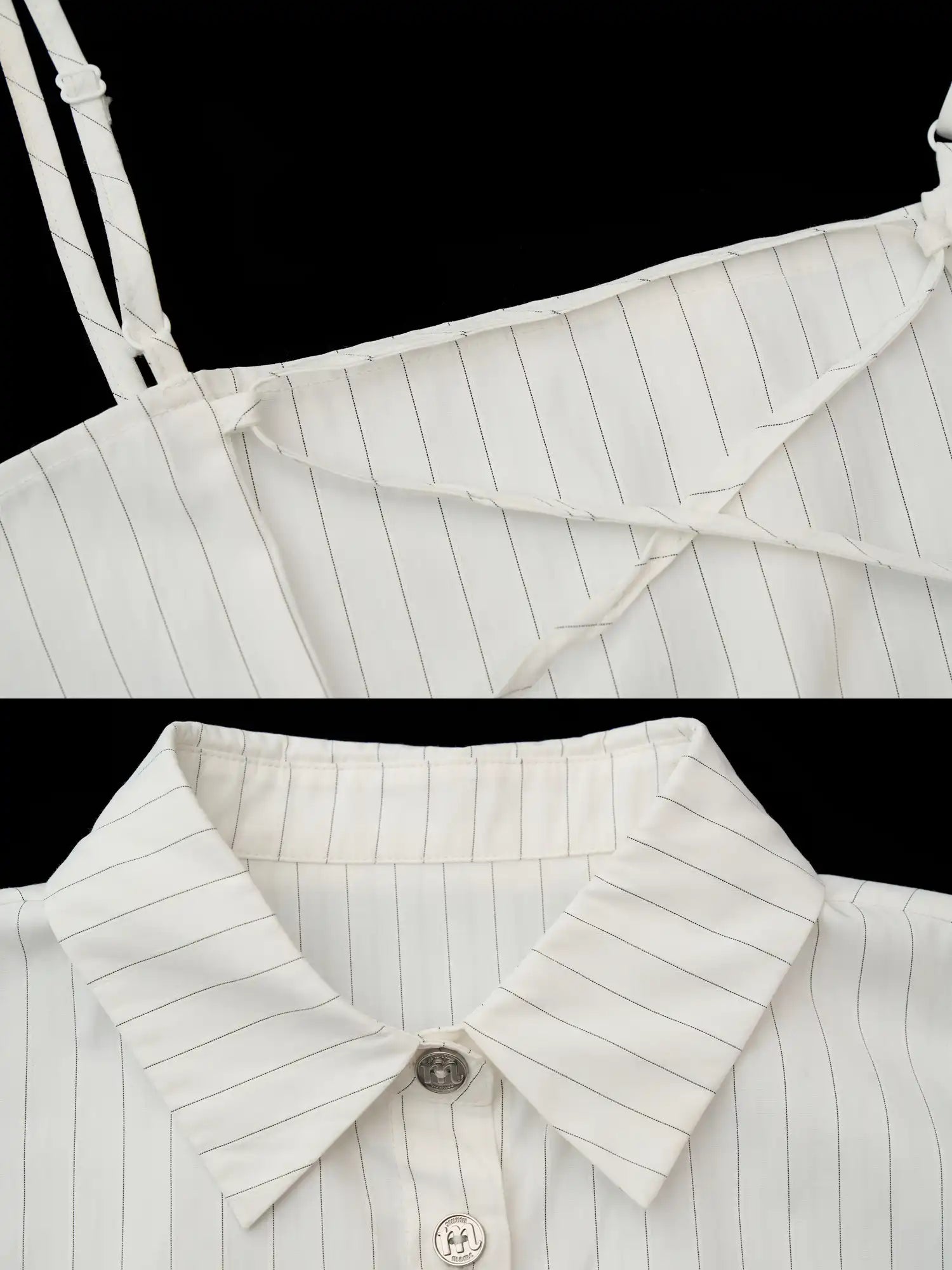 MAMC Pinstripe Shirt Two Piece Shrug & Cami | Canton Collective