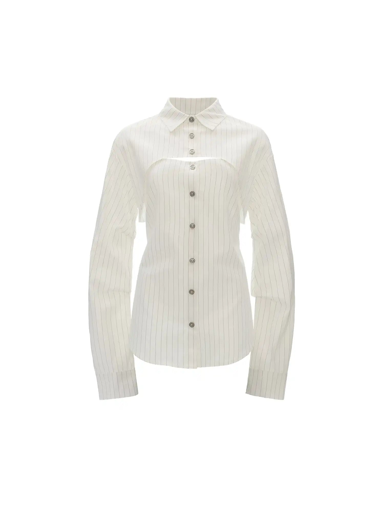 MAMC Pinstripe Shirt Two Piece Shrug & Cami | Canton Collective