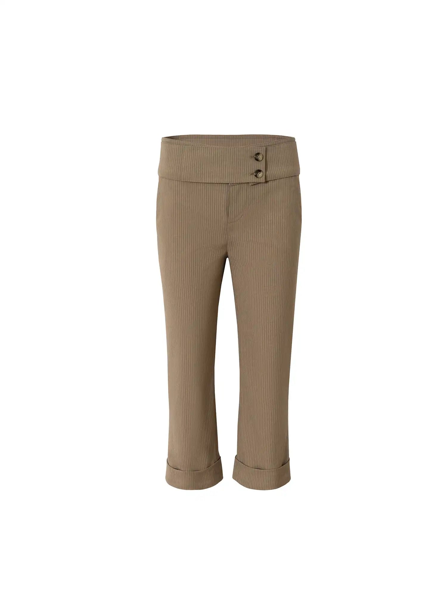 Muse Naps Pinstripe Wide Leg Capri Suit Trousers Pants | Canton Collective