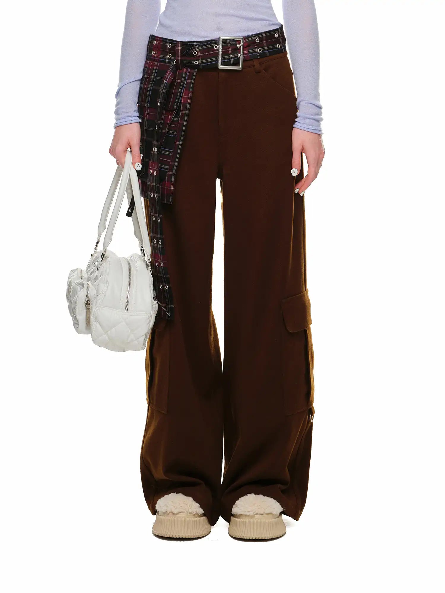 1Jinn Studio Plaid Belt with Oversized Pockets | Canton Collective