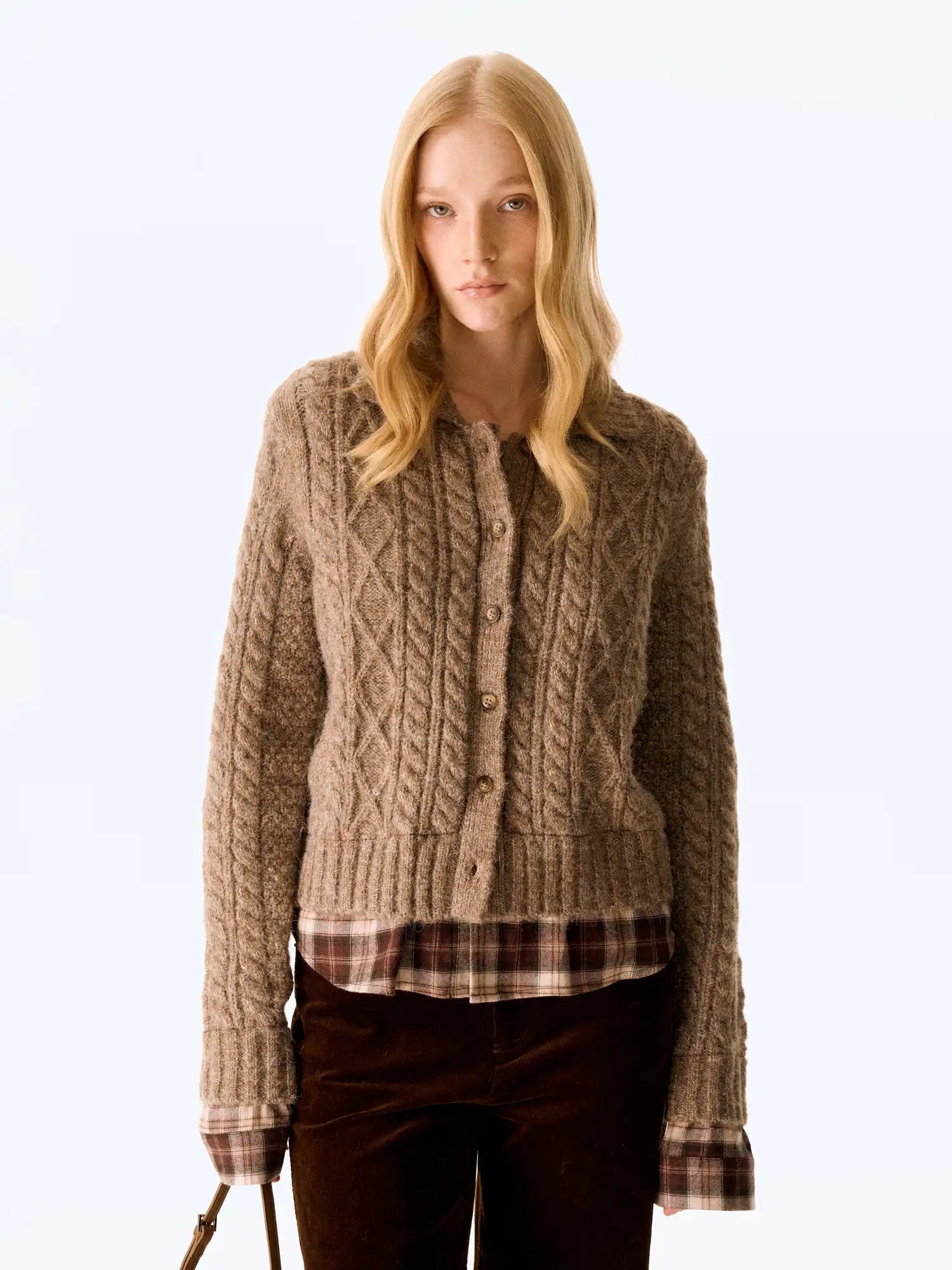 FIRST FLOOR Plaid Patchwork Cardigan | Canton Collective