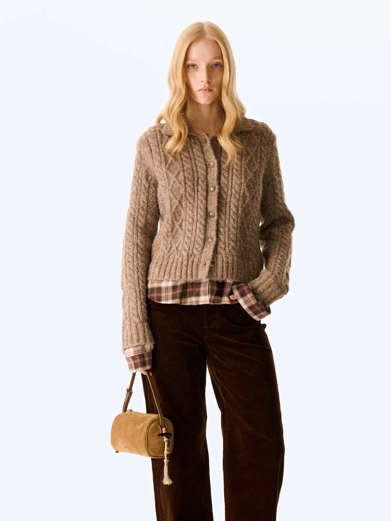 FIRST FLOOR Plaid Patchwork Cardigan | Canton Collective