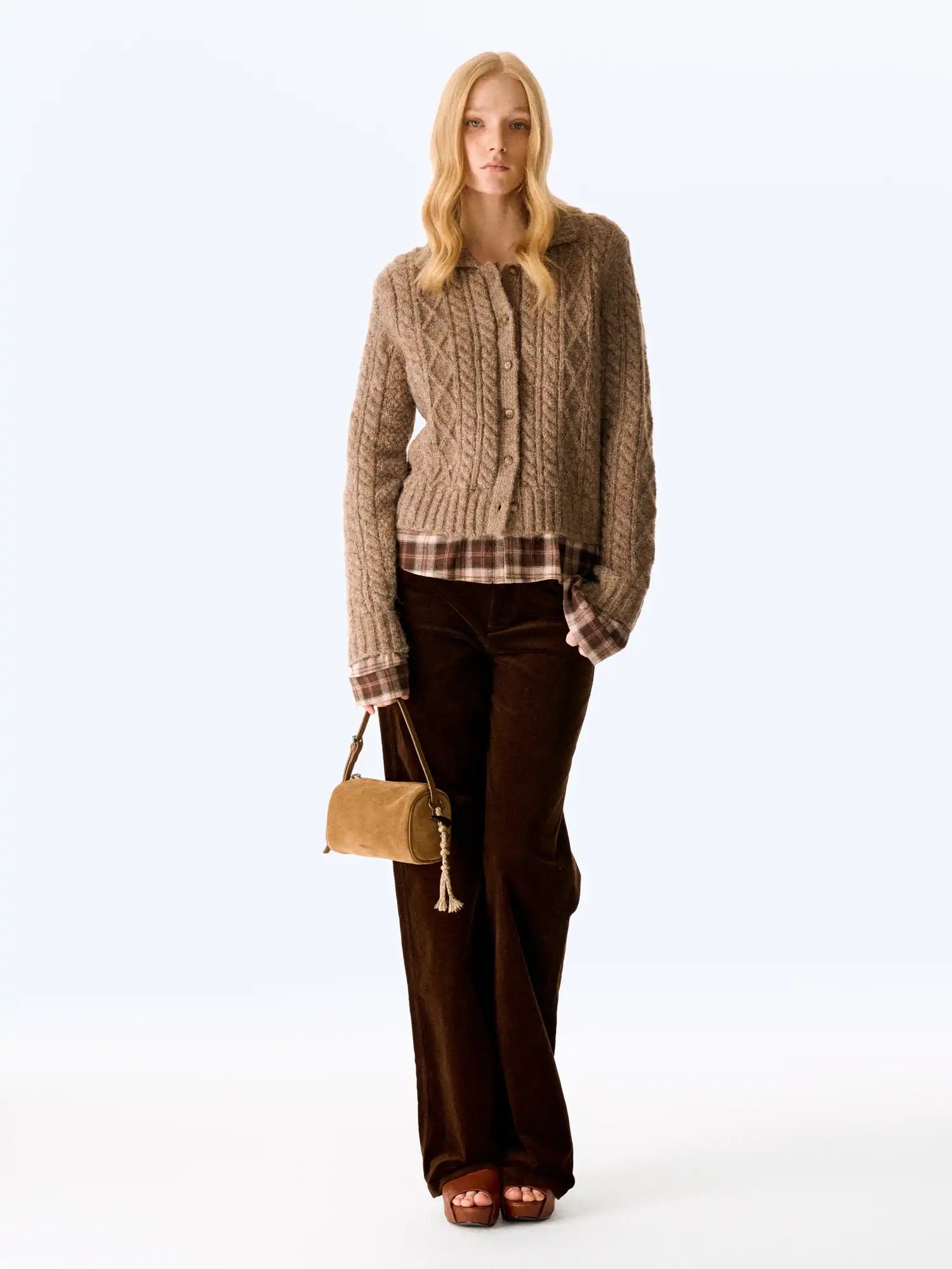 FIRST FLOOR Plaid Patchwork Cardigan | Canton Collective