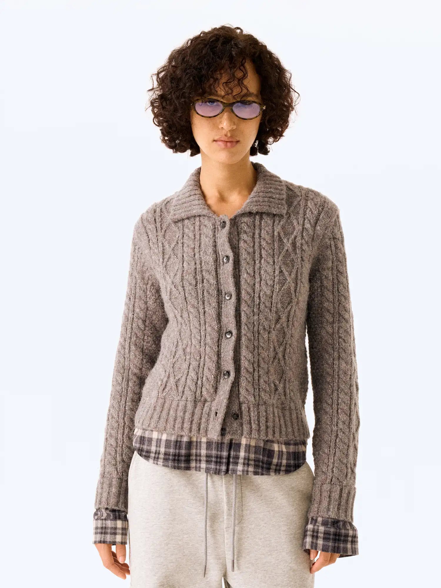 FIRST FLOOR Plaid Patchwork Cardigan | Canton Collective