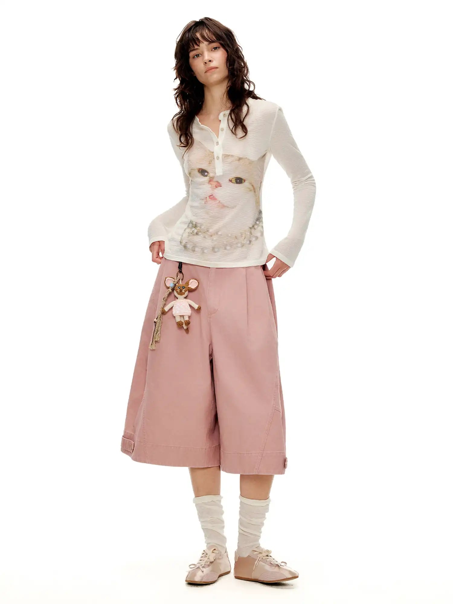 Outtheblue Pleated Cotton Canvas Wide-Leg Cropped Pants | Canton Collective