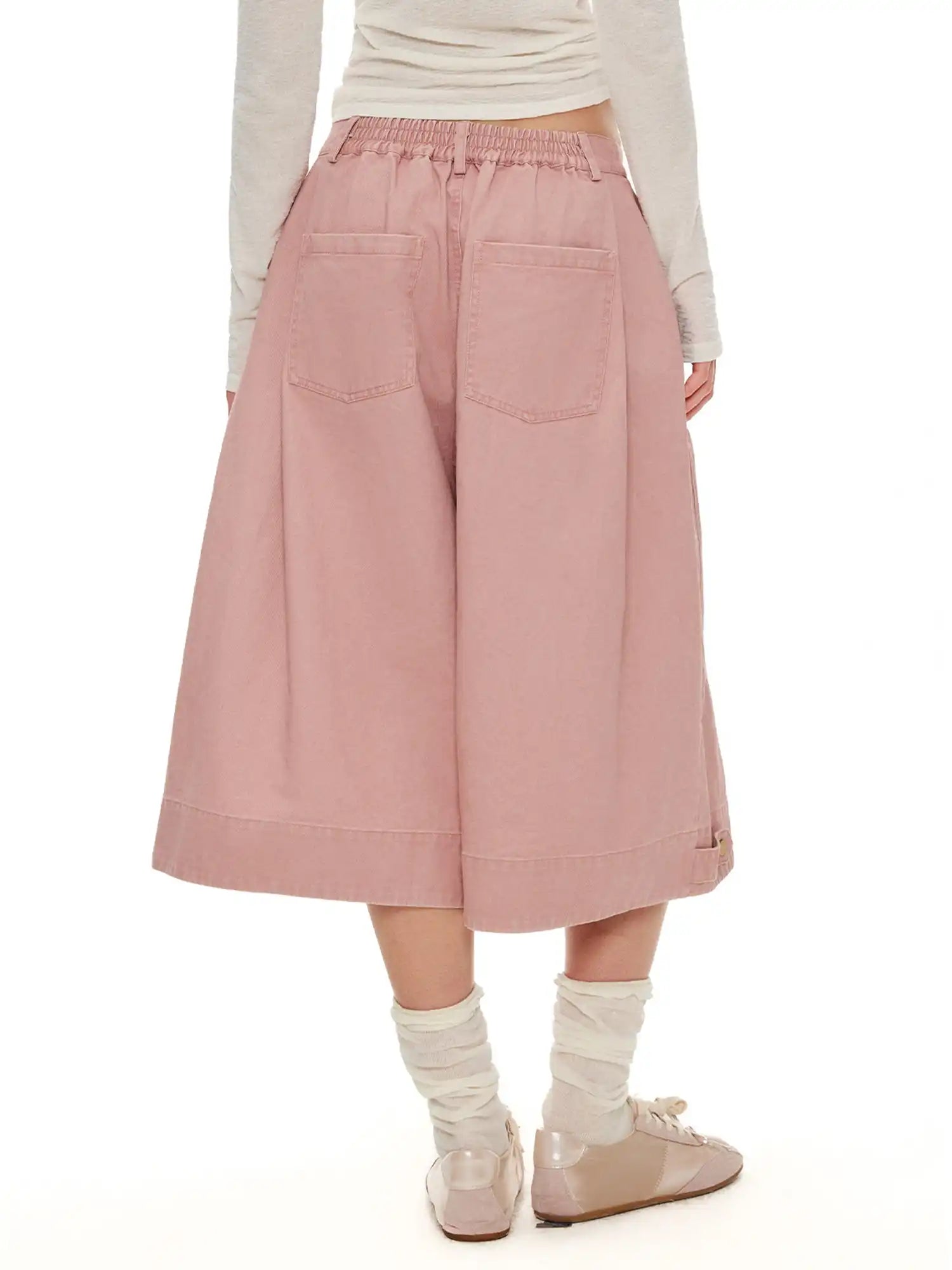 Outtheblue Pleated Cotton Canvas Wide-Leg Cropped Pants | Canton Collective