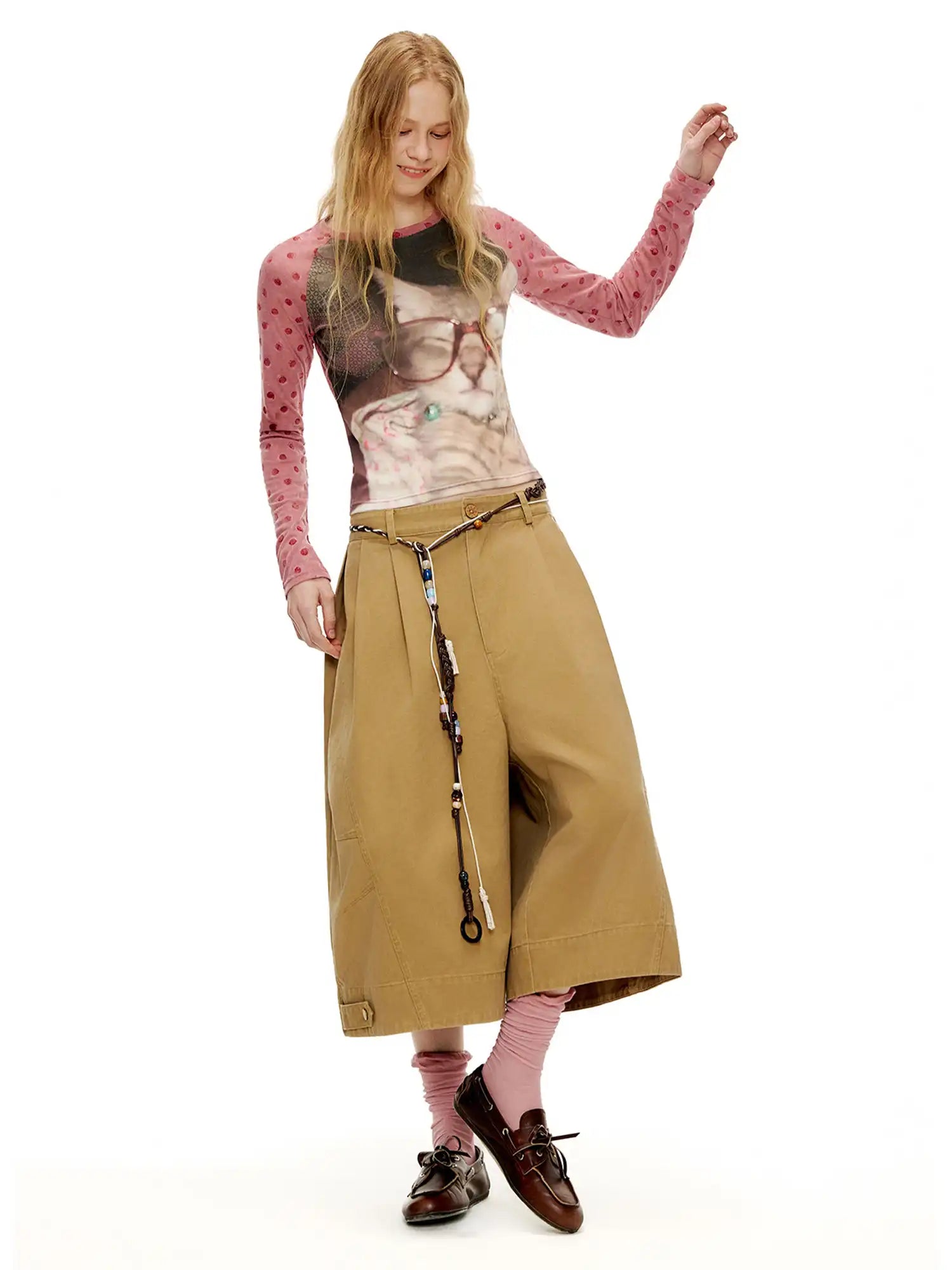 Outtheblue Pleated Cotton Canvas Wide-Leg Cropped Pants | Canton Collective