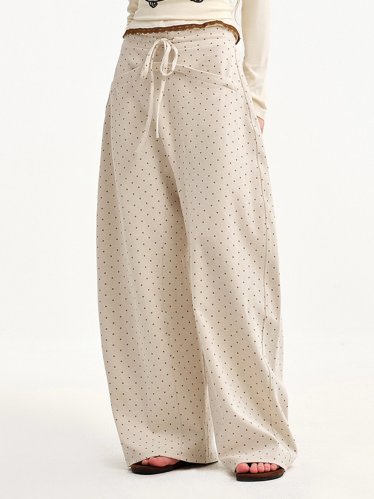 Outtheblue Pocket Front Polka Dot Baggy Sweatpants | Canton Collective