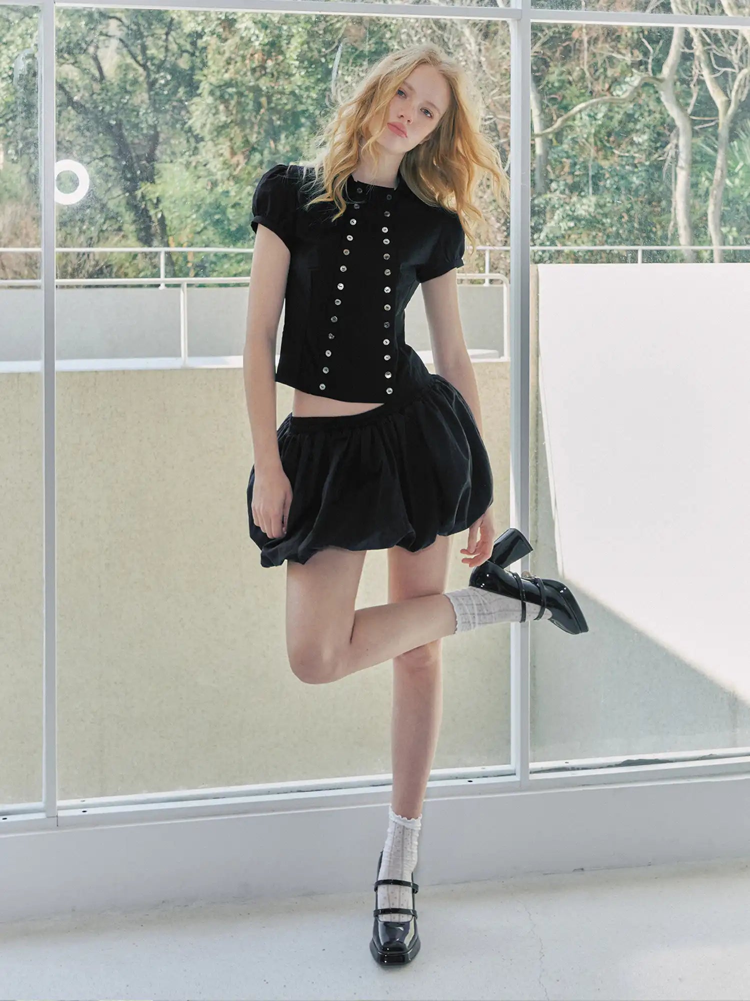 Deleteex Poet Ruffle Puff Sleeve Shirt | Canton Collective