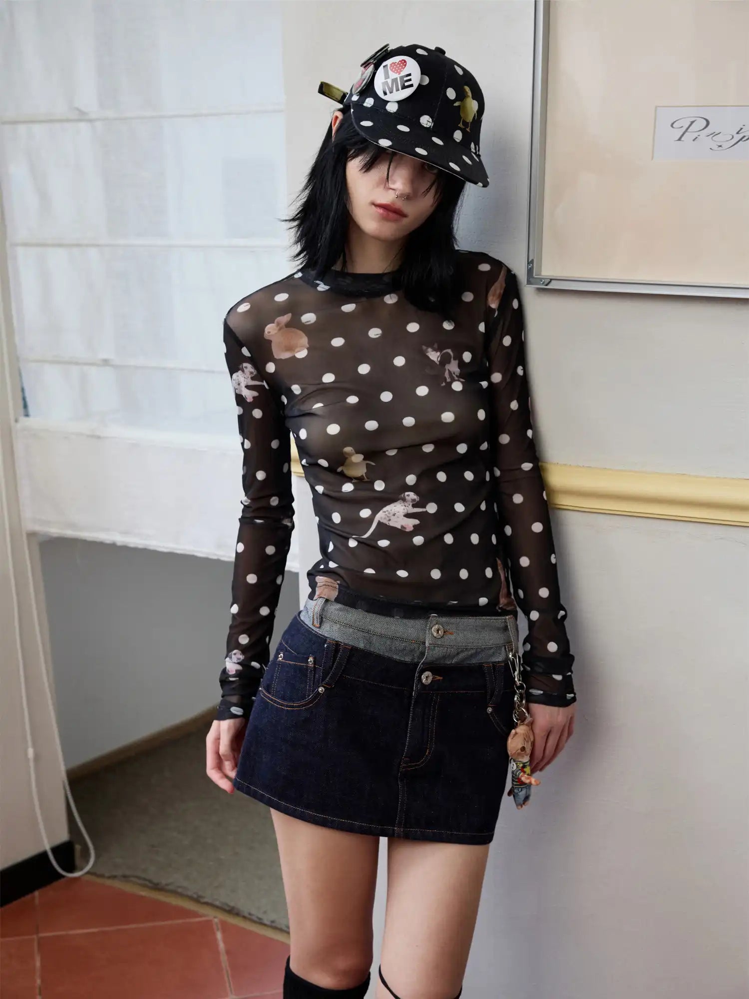 1Jinn Studio Polka Dot Animal Print Skin Top | Canton Collective