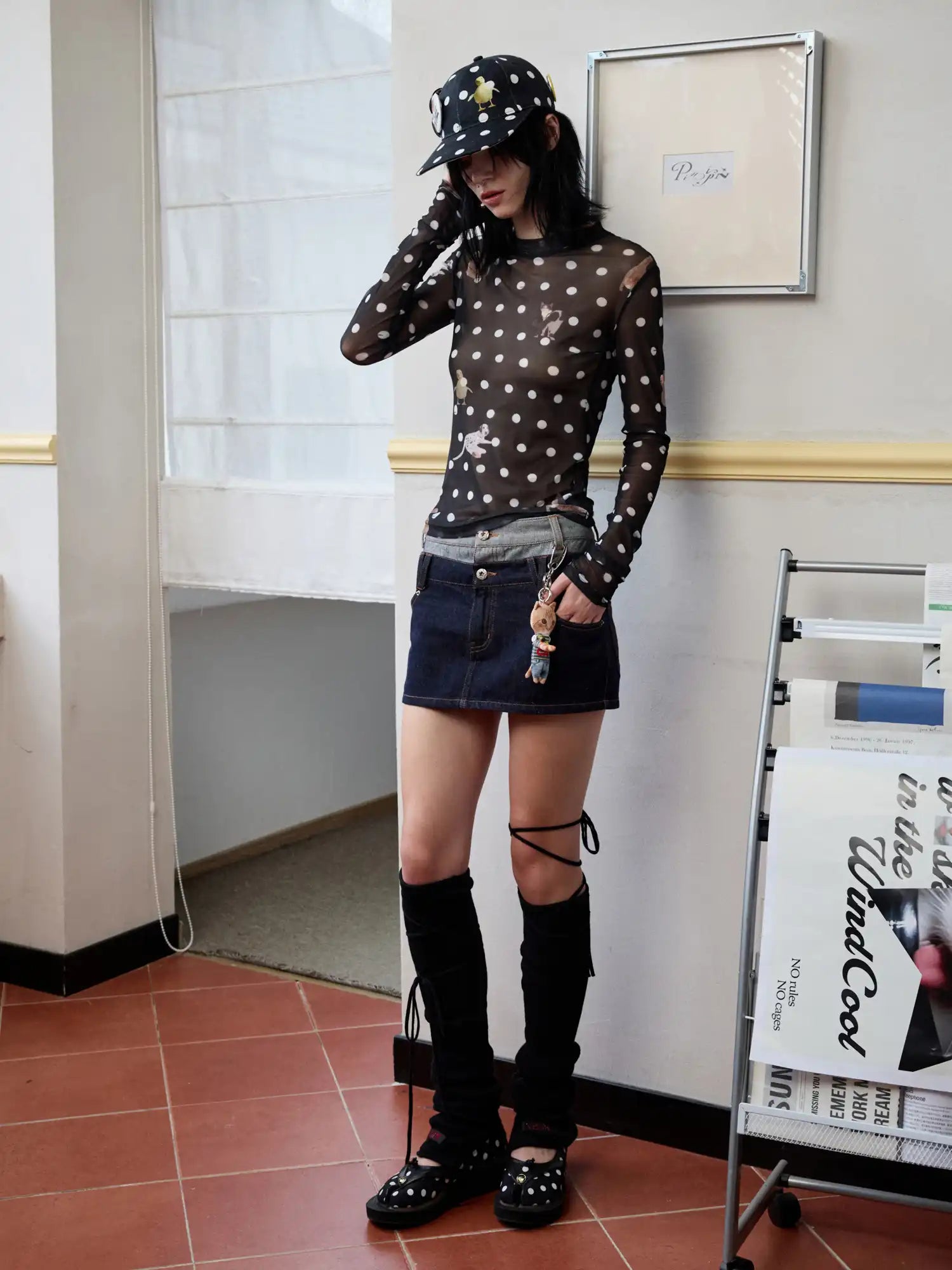 1Jinn Studio Polka Dot Animal Print Skin Top | Canton Collective