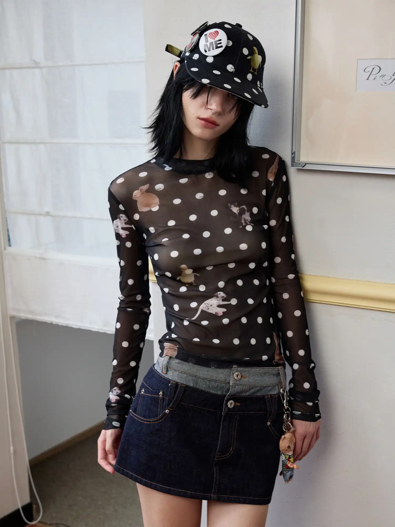 1Jinn Studio Polka Dot Animal Print Skin Top | Canton Collective