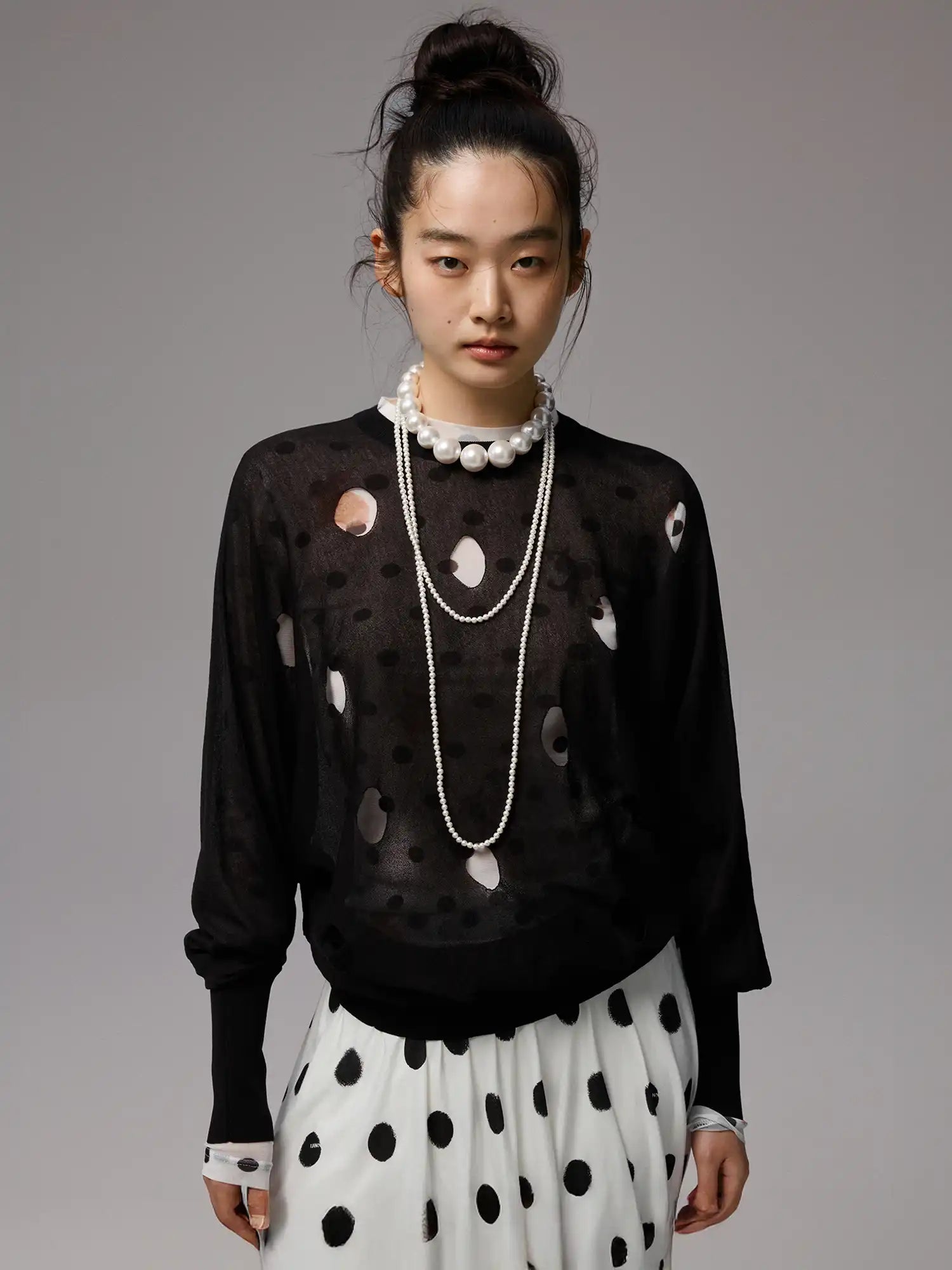 1Jinn Studio Polka Dot Batwing Top | Canton Collective