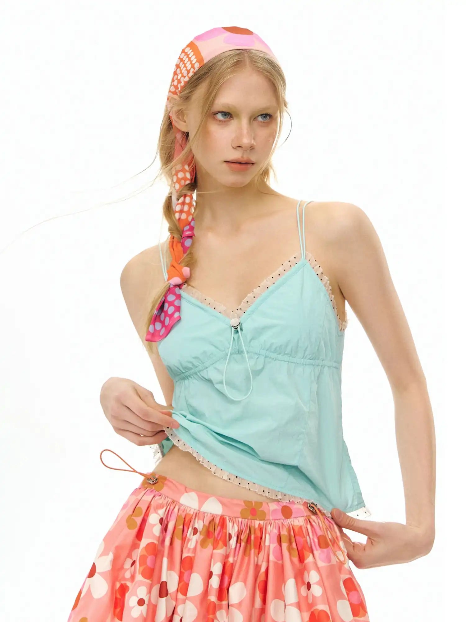 Deleteex Polka Dot Lace Adjustable Camisole | Canton Collective