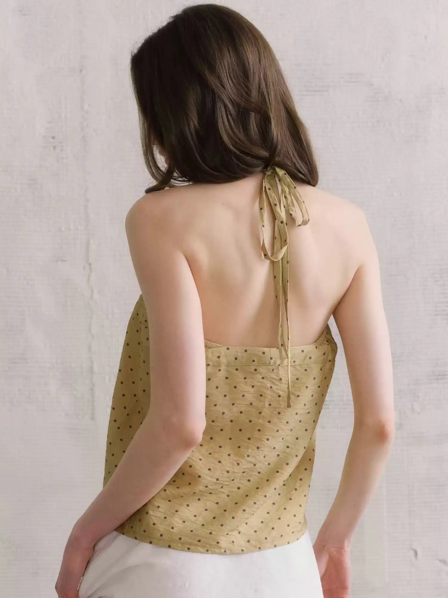 CantonCollective Design Polka Dot Open Back Halter Top | Canton Collective