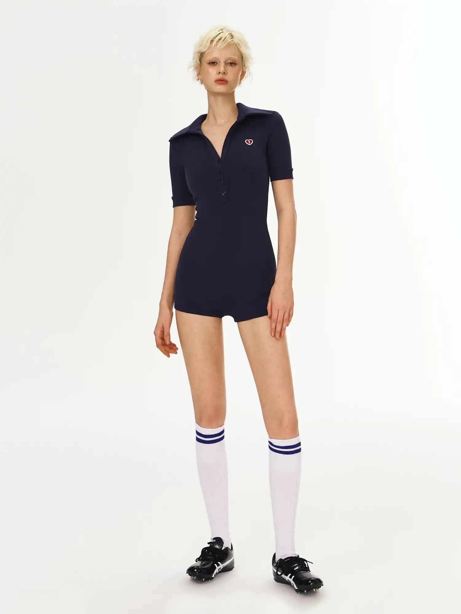 Deleteex Polo Neck Short Sleeve Jumpsuit | Canton Collective