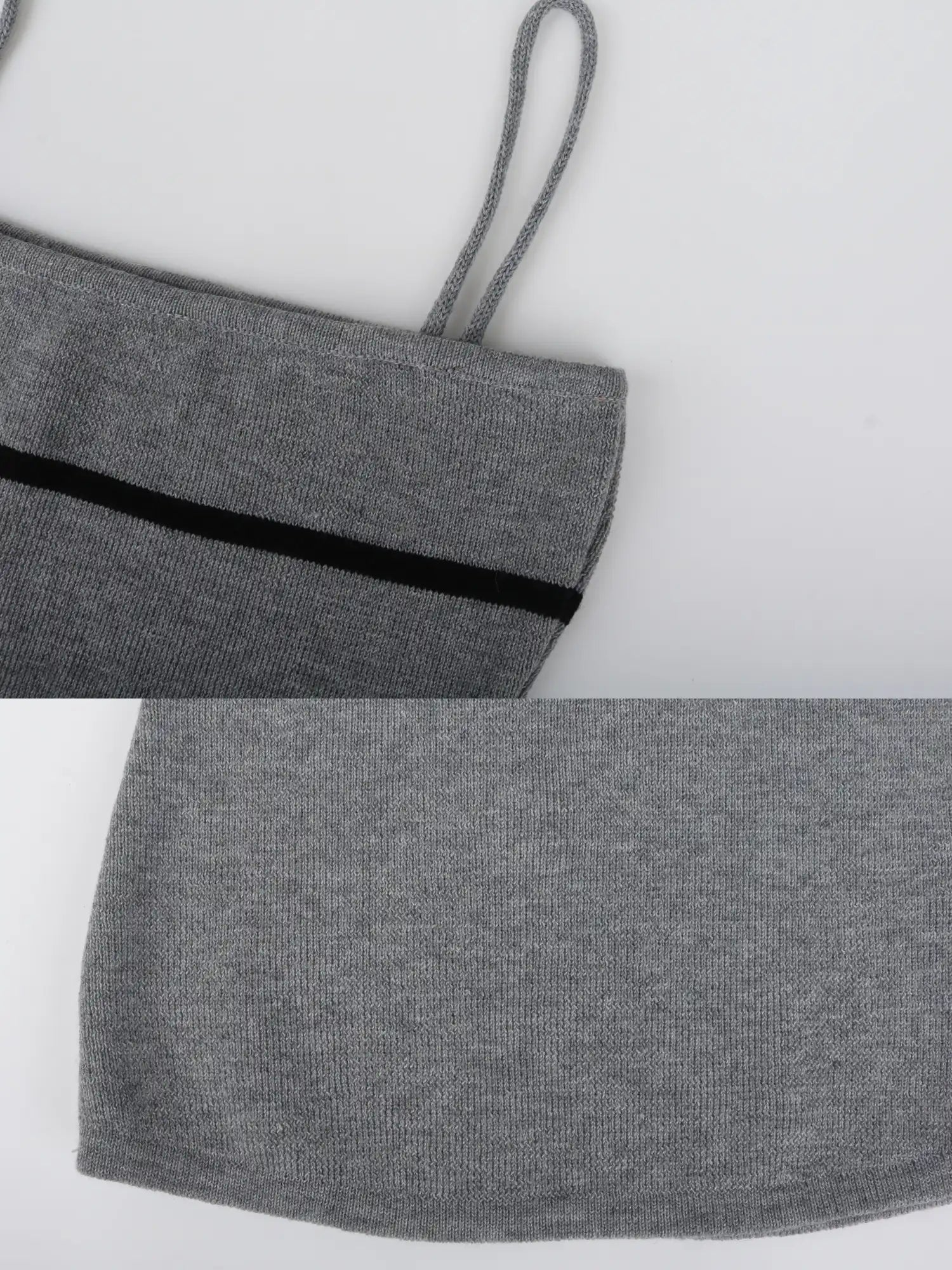 CantonCollective Design Premium Soft Wool Camisole Top With Minimalist Horizontal Stripe | Canton Collective