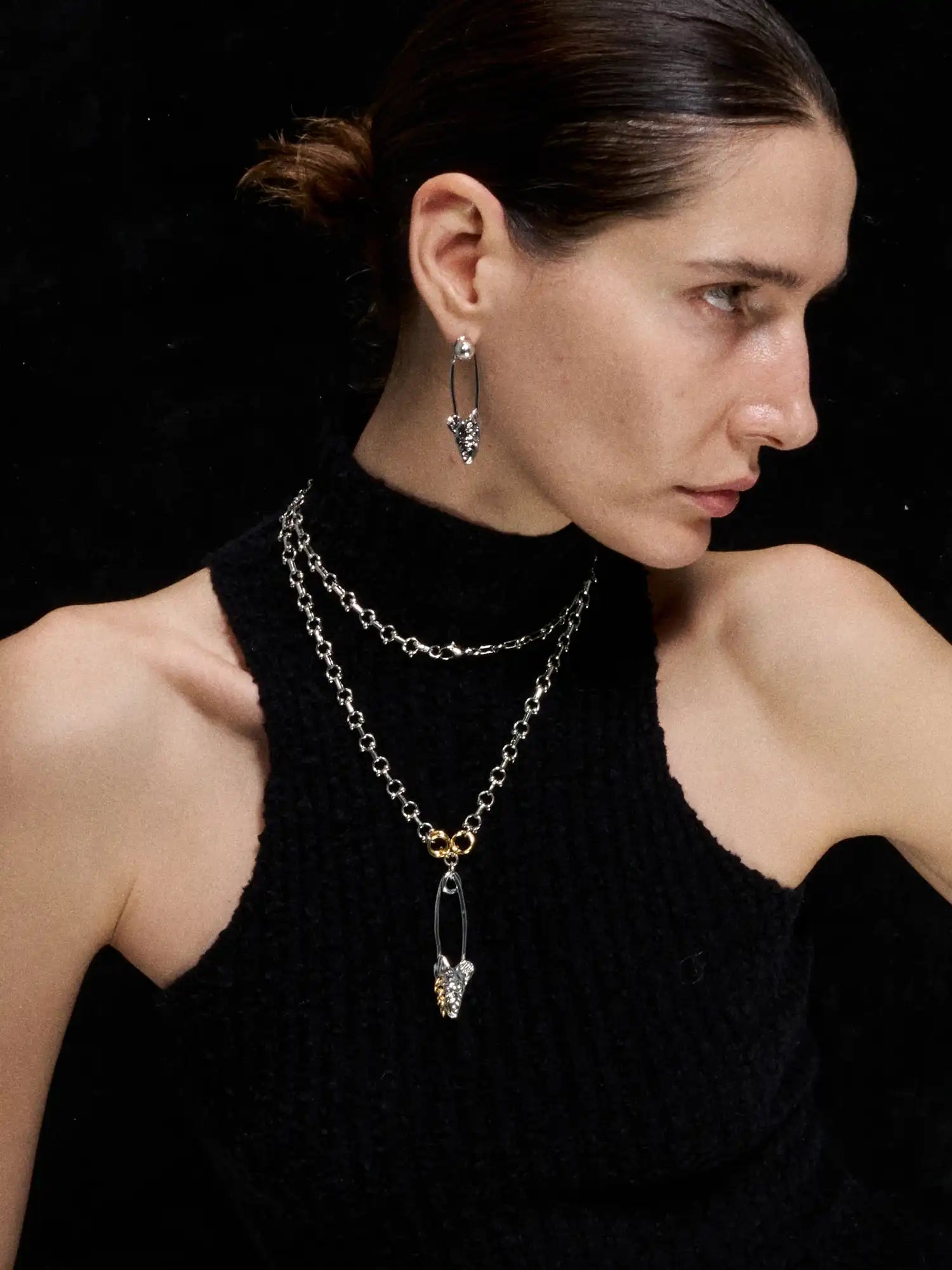 1Jinn M2M Punk-Style Paperclip Fishbone Necklace | Canton Collective