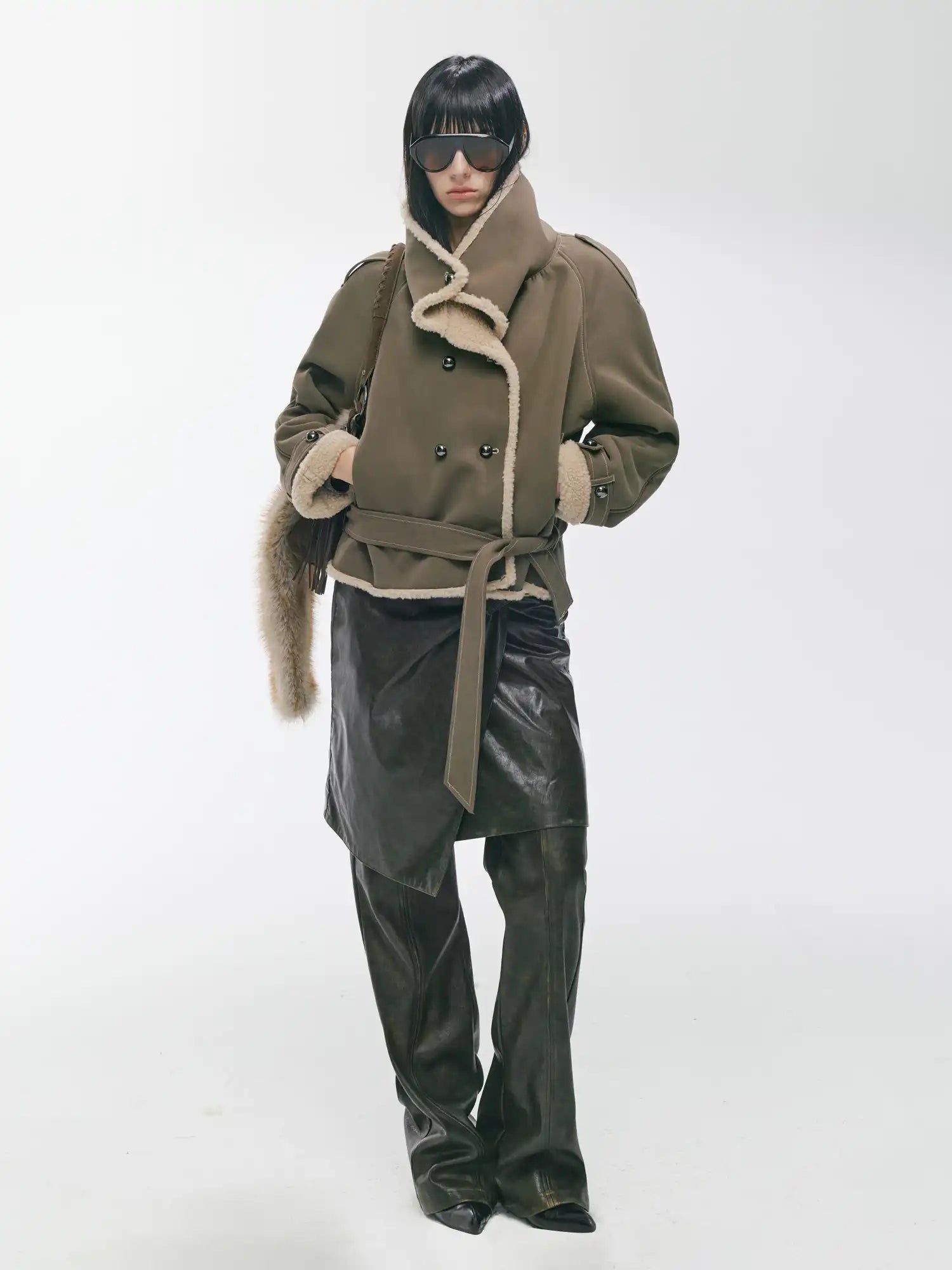 2th Desire Punk Color Block Fleece Short Coat | Canton Collective