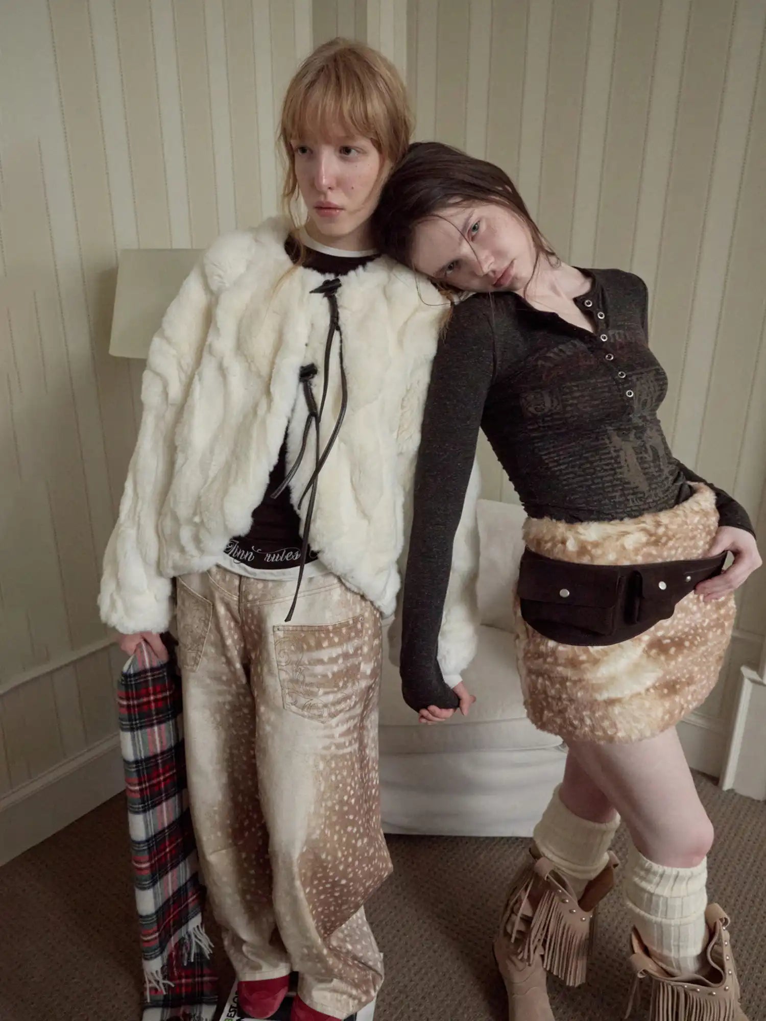 1Jinn Studio Rabbit Round Neck Duffle Coat | Canton Collective