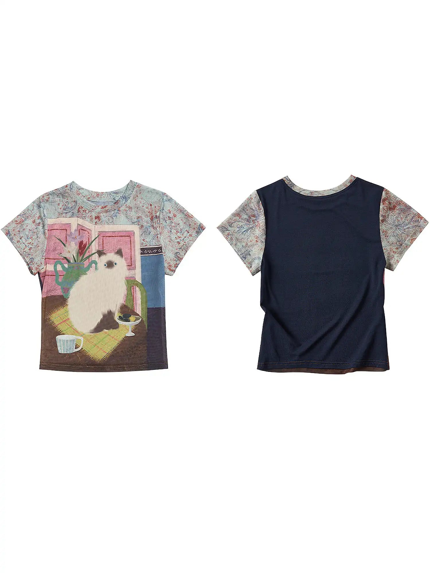 Outtheblue Ragdoll Cat Crew Neck Short-Sleeve T-Shirt | Canton Collective