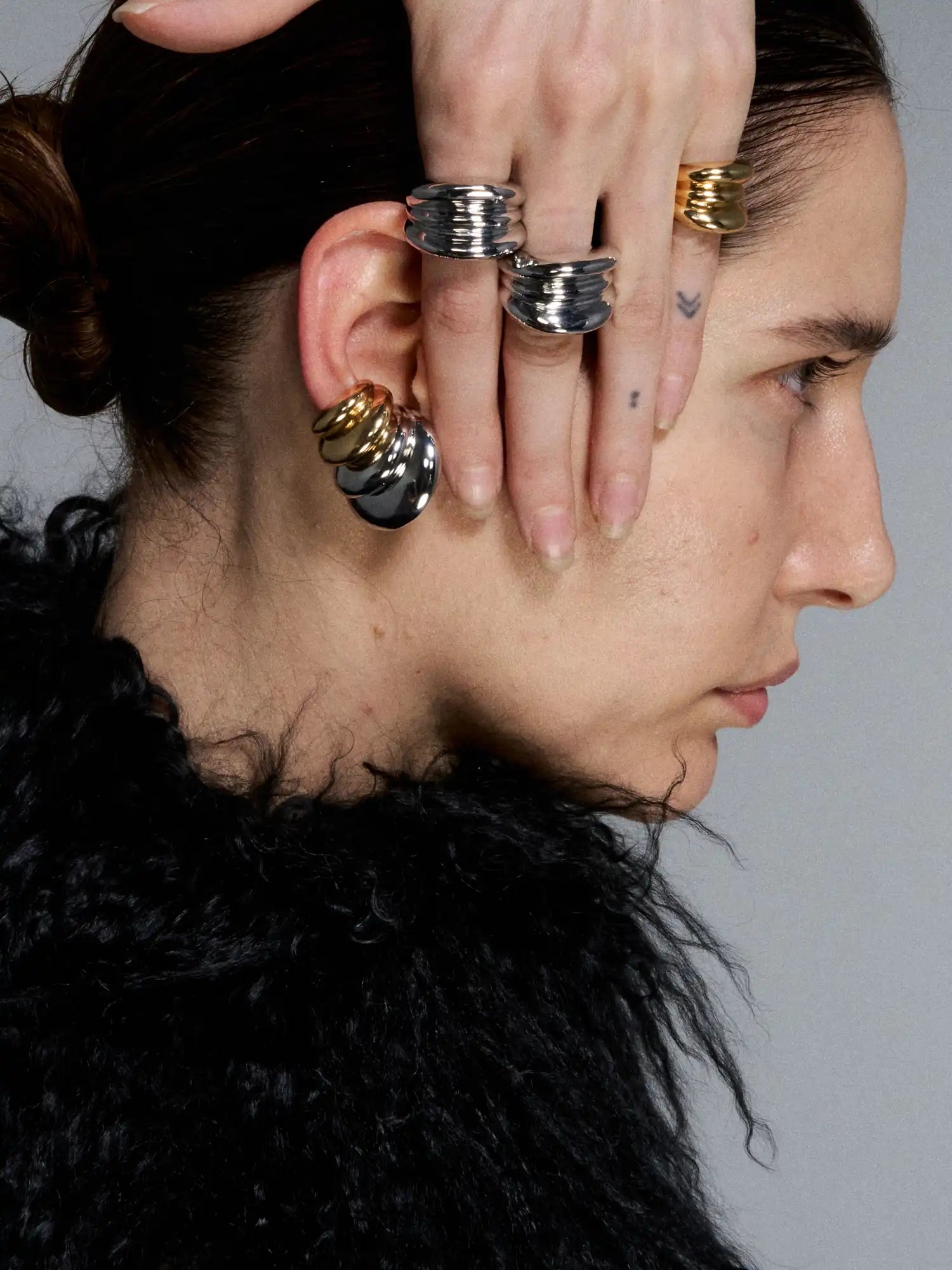 1Jinn M2M Reconstructed Hoop Earrings | Canton Collective