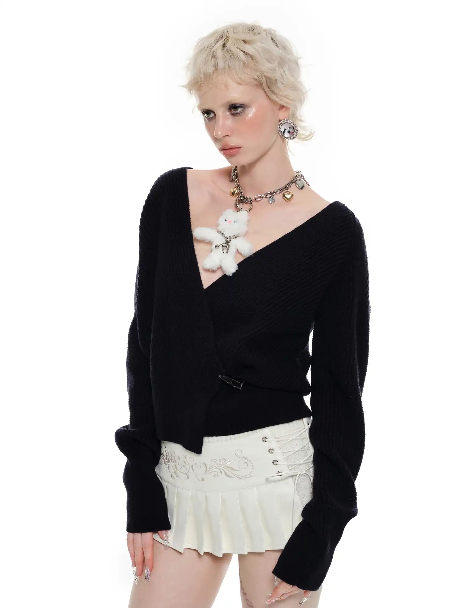 1Jinn Studio Relaxed V-Neck Waist-Tie Cardigan | Canton Collective