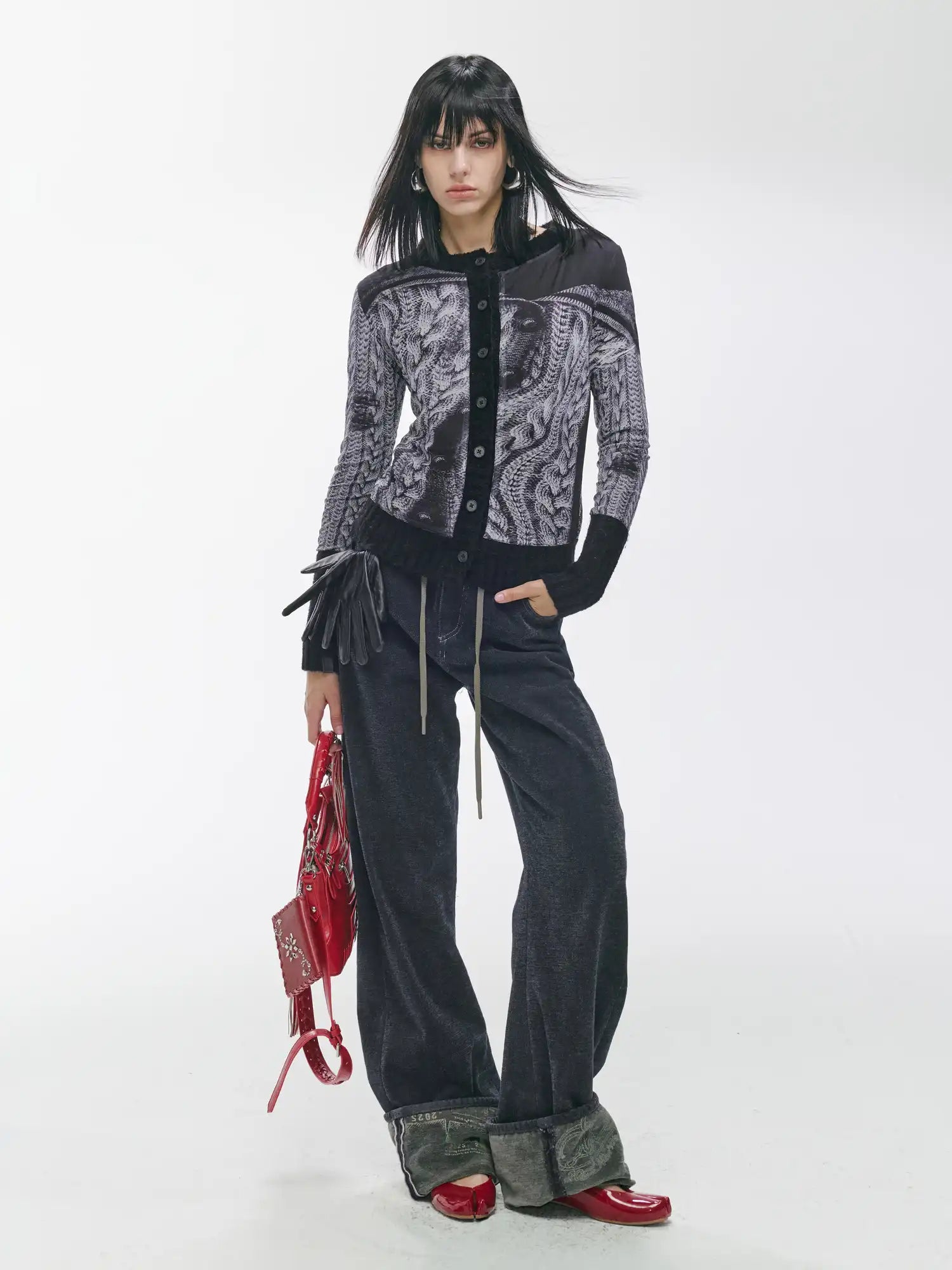 2th Desire Retro Color-Blocked Cable Knit Sweater | Canton Collective