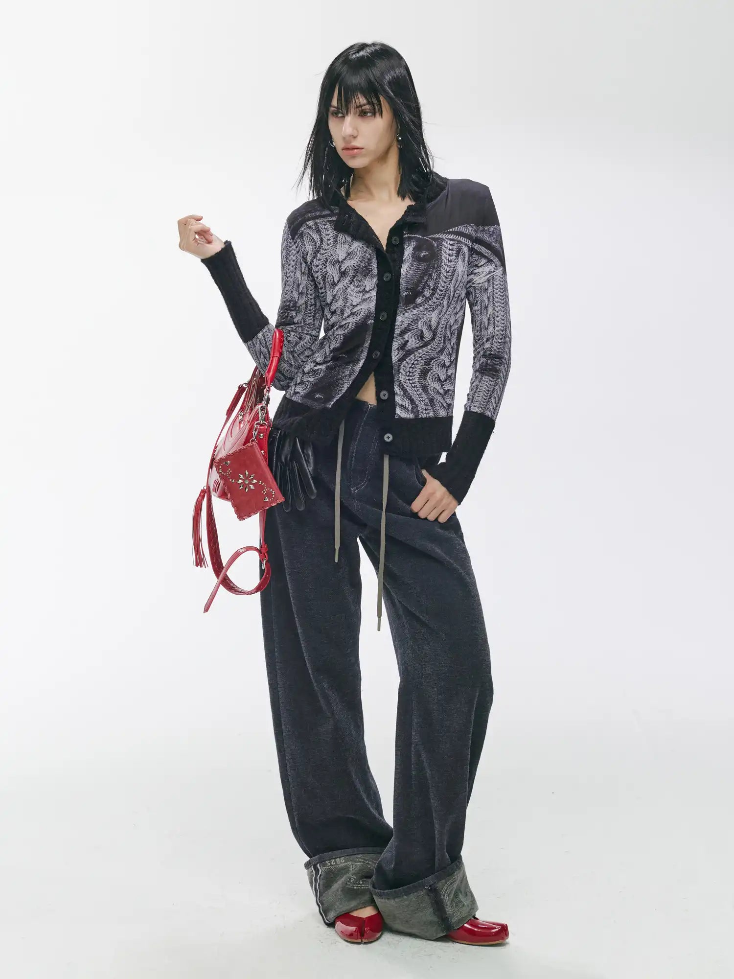 2th Desire Retro Color-Blocked Cable Knit Sweater | Canton Collective