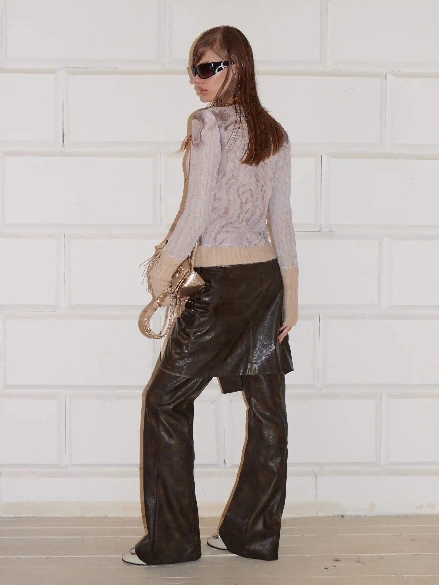 2th Desire Retro Color-Blocked Cable Knit Sweater | Canton Collective