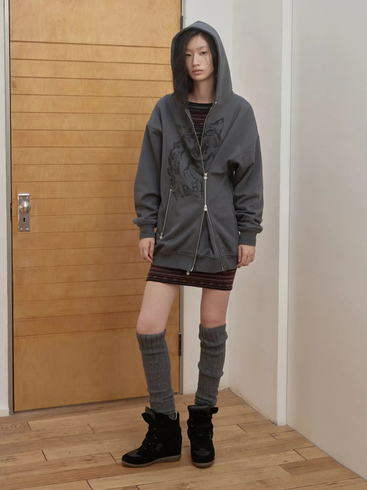 1Jinn Studio Retro Kitten Sweatshirt Jacket | Canton Collective