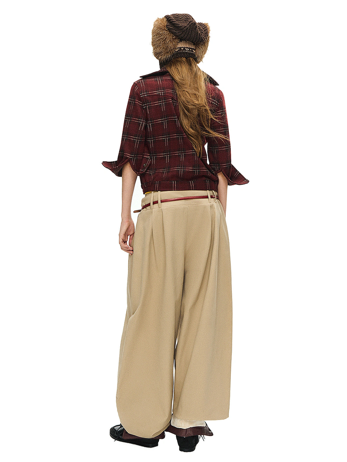 Deleteex Retro Plaid Flannel Cropped Shirt | Canton Collective