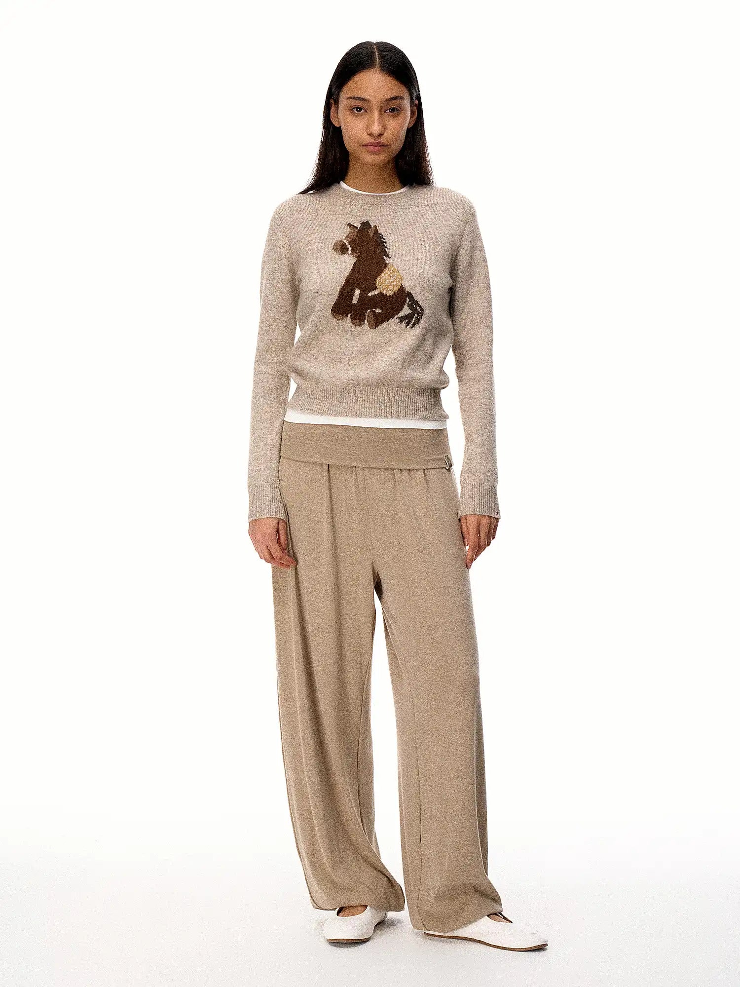 FirstFloor Retro Pony Jacquard Blended Wool Sweater | Canton Collective