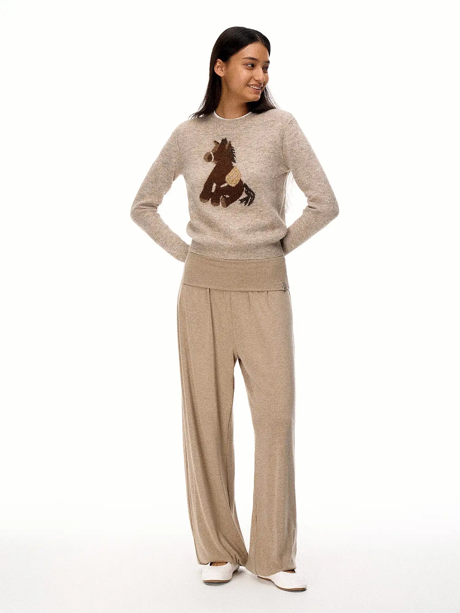FirstFloor Retro Pony Jacquard Blended Wool Sweater | Canton Collective