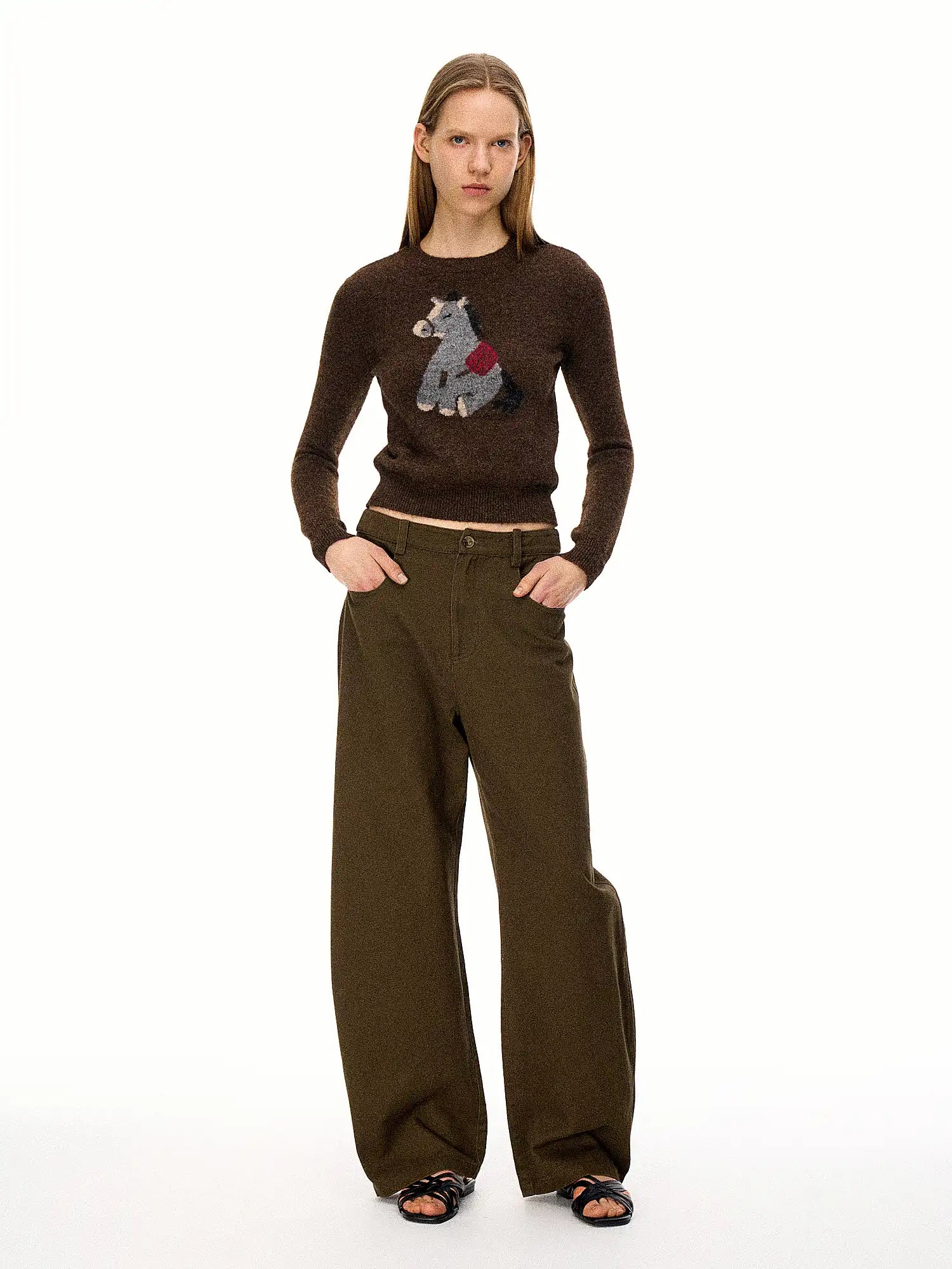 FirstFloor Retro Pony Jacquard Blended Wool Sweater | Canton Collective