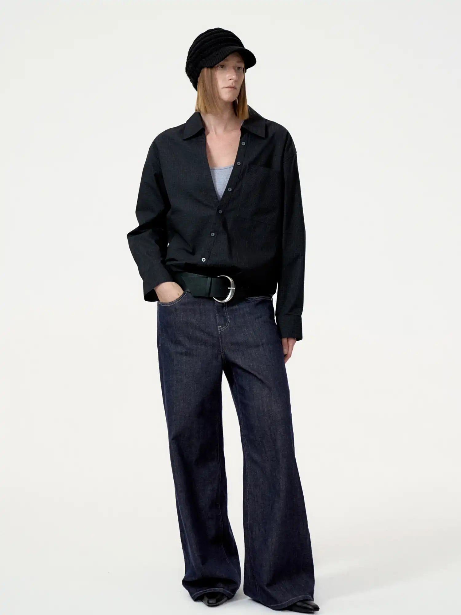 FIRST FLOOR Retro Wide-Leg High-Waisted Pants | Canton Collective
