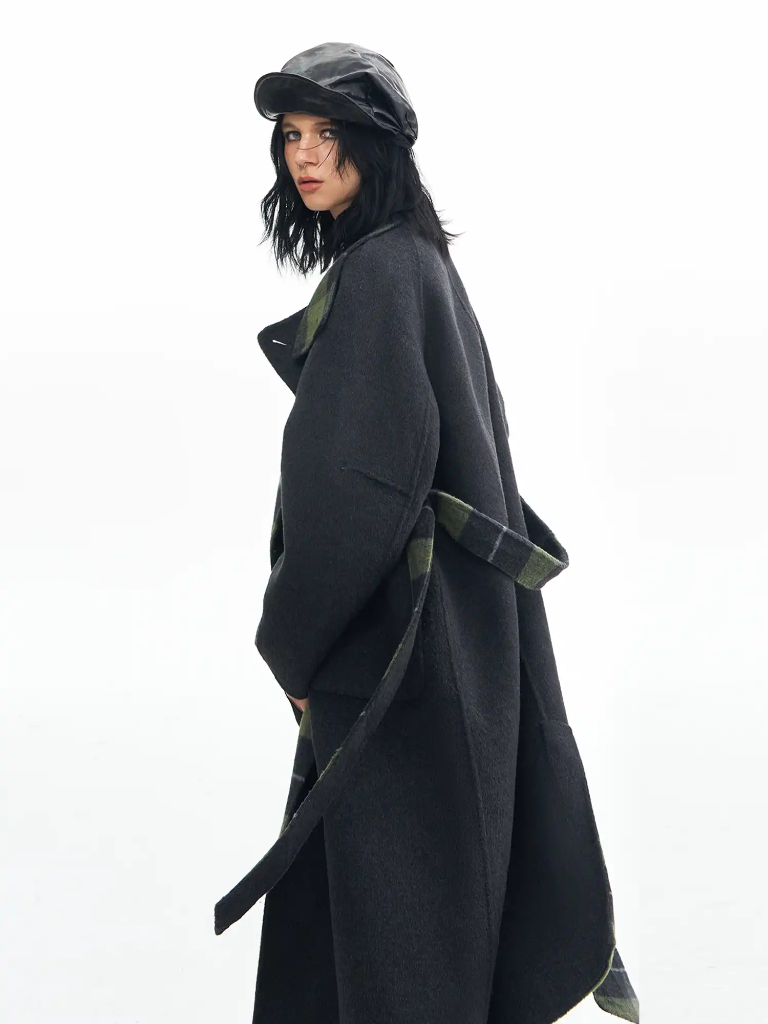 Deleteex Reversible Plaid Wool Coat | Canton Collective