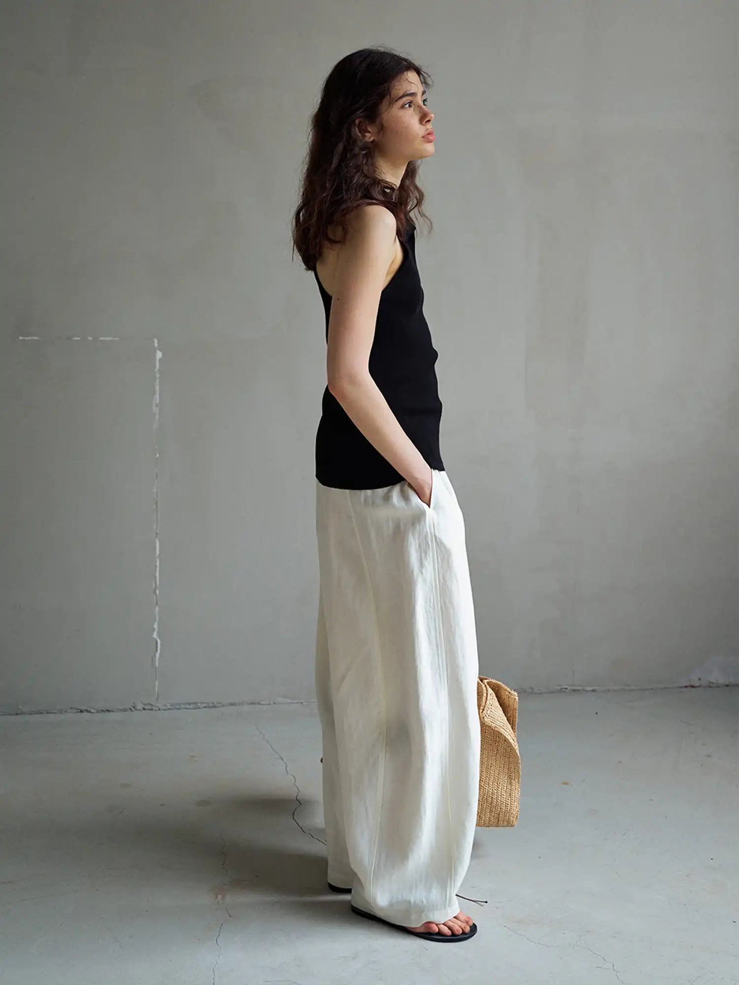 CantonCollective Design Ribbed Knit Polo Collar Tank Top | Canton Collective
