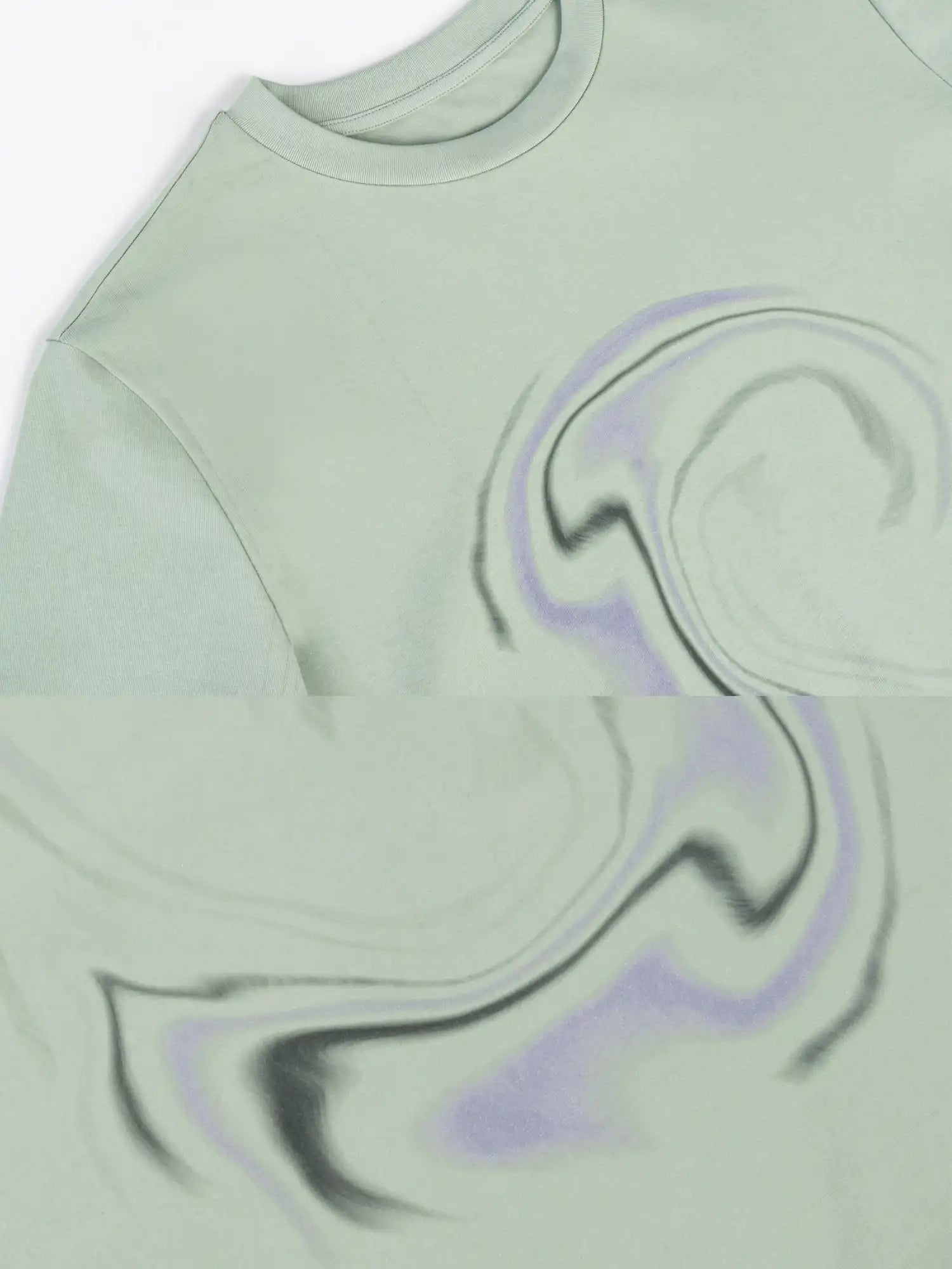 CantonCollective Design Ripple Wave Graphic Tee Tencel Cotton Loose T-Shirt | Canton Collective