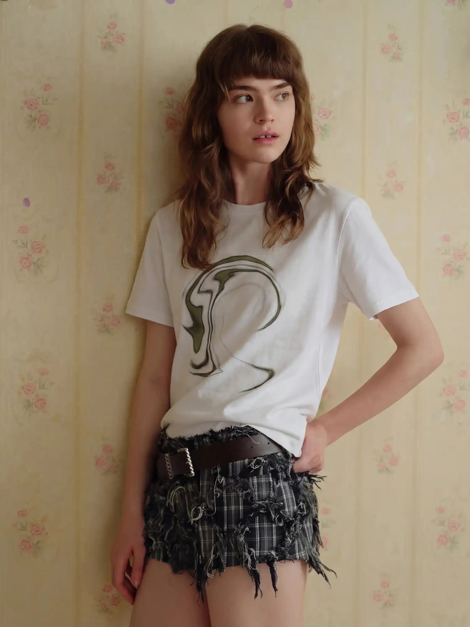 CantonCollective Design Ripple Wave Graphic Tee Tencel Cotton Loose T-Shirt | Canton Collective