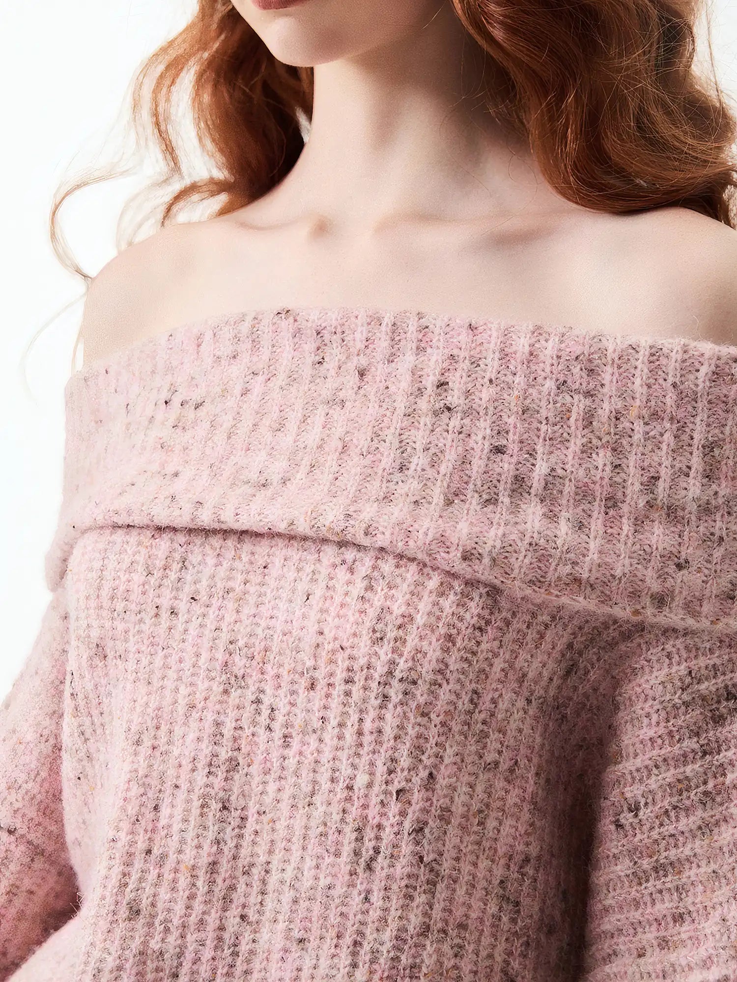 1Jinn Studio Rose Pink Shoulder Baring Sweater | Canton Collective
