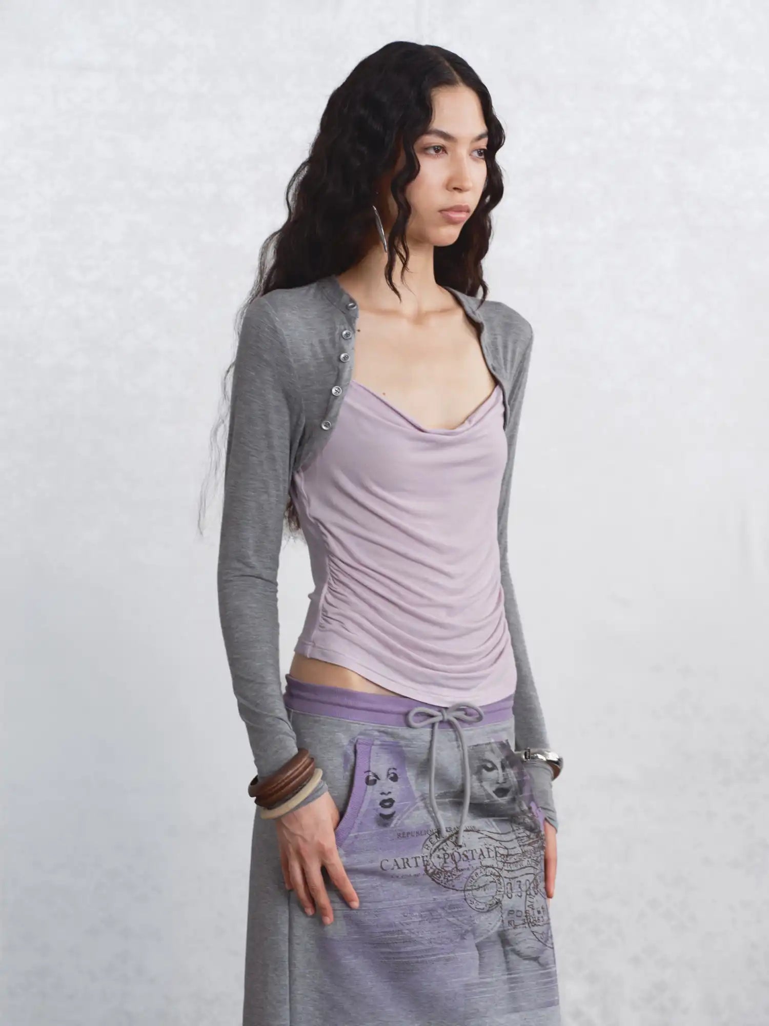 I'M STILL IN Ruched Cowl Neck Top | Canton Collective