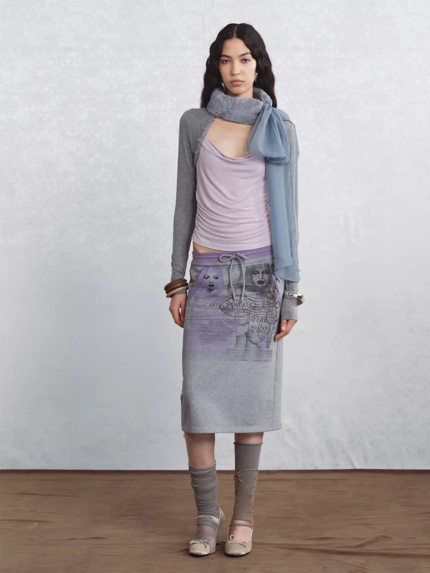 I'M STILL IN Ruched Cowl Neck Top | Canton Collective