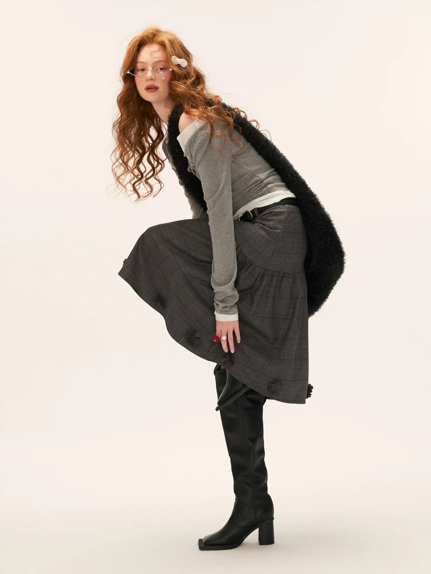 MAMC Ruched Mock Layered Lace Top | Canton Collective