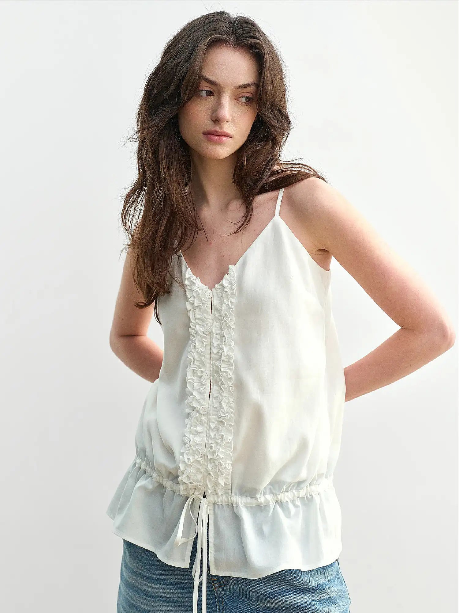 Muse Naps Ruffle Bib Drawstring Tank Top | Canton Collective