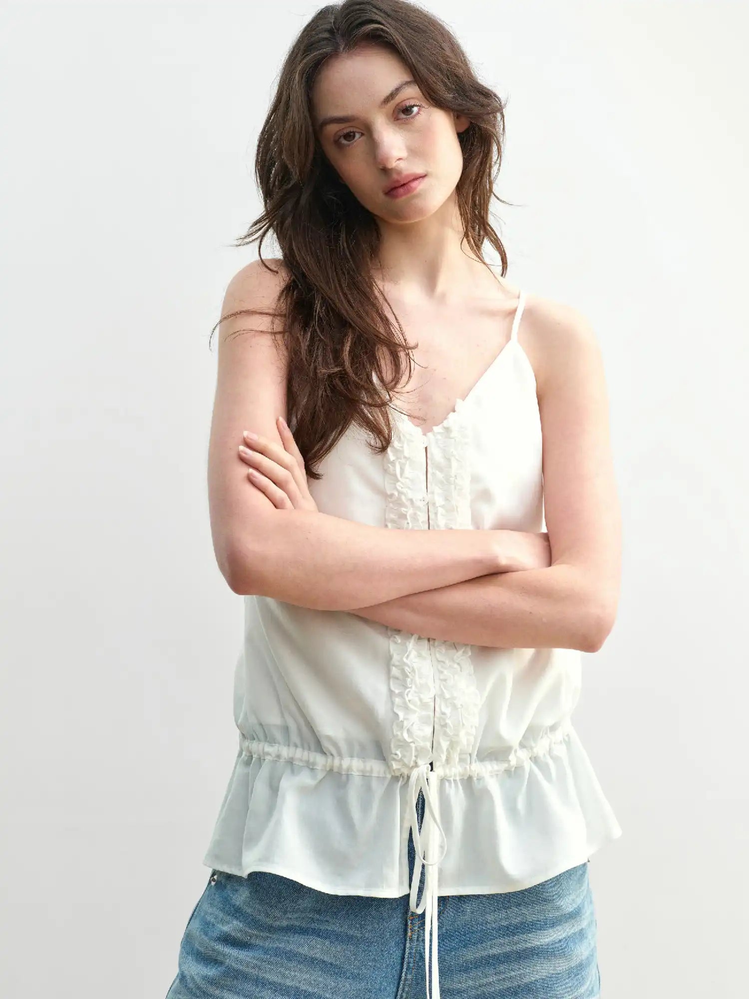 Muse Naps Ruffle Bib Drawstring Tank Top | Canton Collective