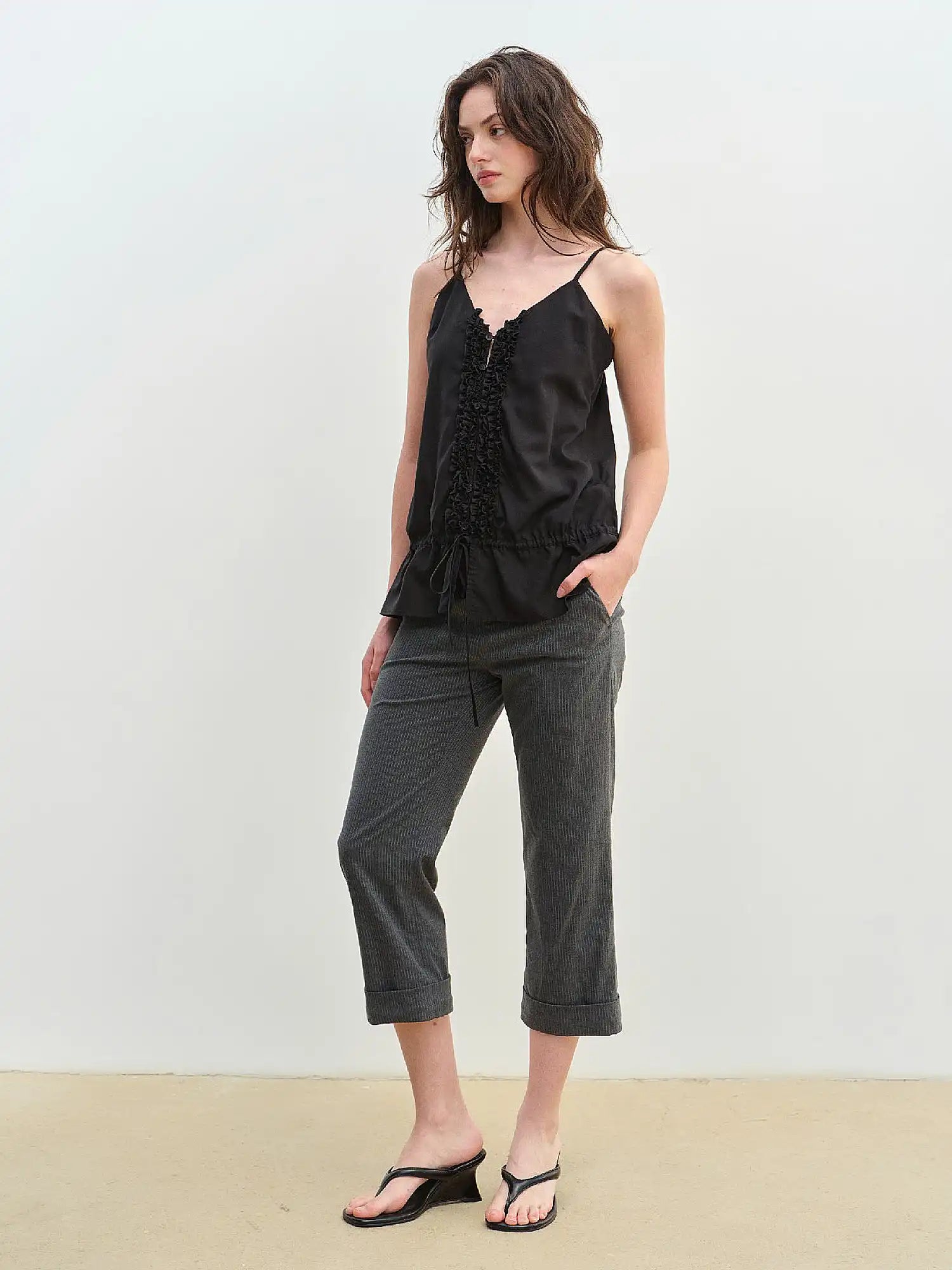Muse Naps Ruffle Bib Drawstring Tank Top | Canton Collective